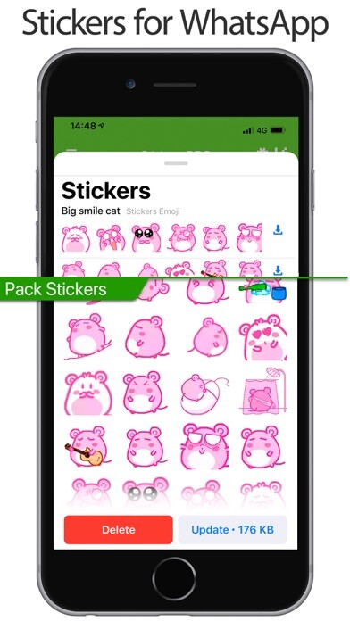 Emulate iPhone app Stickers Packs for Whats! using MyAndroid