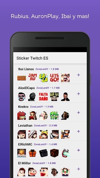 Run android online APK Stickers Twitch ES - 2022 from MyAndroid or emulate Stickers Twitch ES - 2022 using MyAndroid