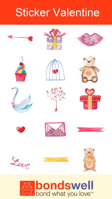 Emulate iPhone app Sticker Valentine using MyAndroid