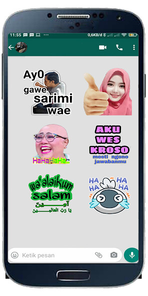 Run android online APK Sticker Wa Perang Gambar Lucu from MyAndroid or emulate Sticker Wa Perang Gambar Lucu using MyAndroid