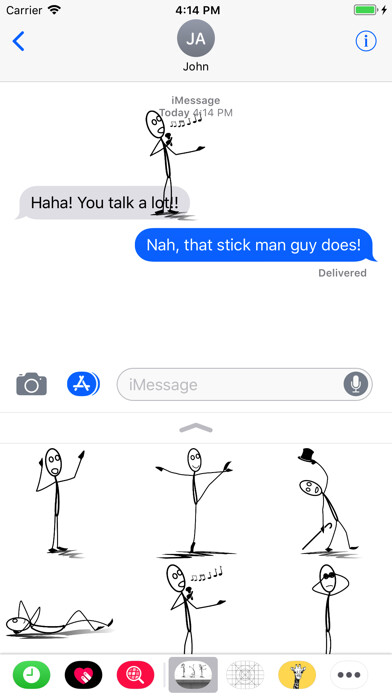 Emulate iPhone app Stick Figure Stickers using MyAndroid Emulate iPhone app Stick Figure Stickers using MyAndroid