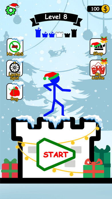 Emulate iPhone app Stick Hero: Craft Tower War using MyAndroid