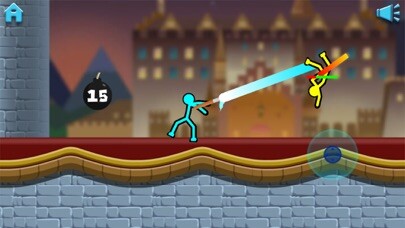 Emulate iPhone app Stickman Clash - 2 Player Game using MyAndroid