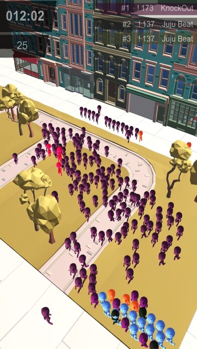Emulate iPhone app Stickman Crowd in City using MyAndroid