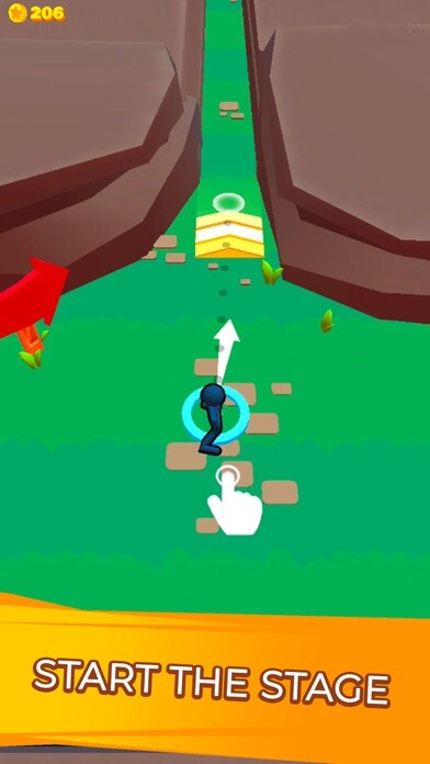 Emulate iPhone app Stickman Dash! using MyAndroid
