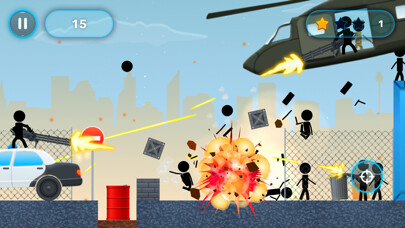 Emulate iPhone app Stickman epic battle. Hero war using MyAndroid