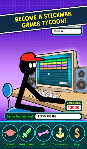Run android online APK Stickman Gamer Tycoon from MyAndroid or emulate Stickman Gamer Tycoon using MyAndroid
