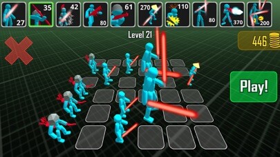 Emulate iPhone app Stickman Neon Battle Simulator using MyAndroid