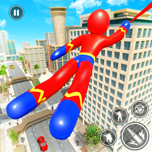 Run android online APK Stickman Rope Superhero Game from MyAndroid or emulate Stickman Rope Superhero Game using MyAndroid