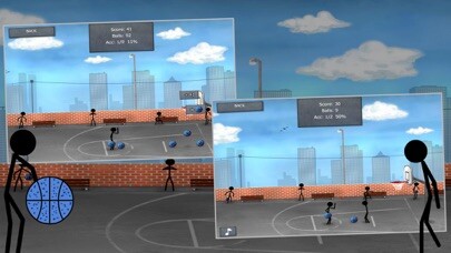 Emulate iPhone app Stickman Street Basketball using MyAndroid