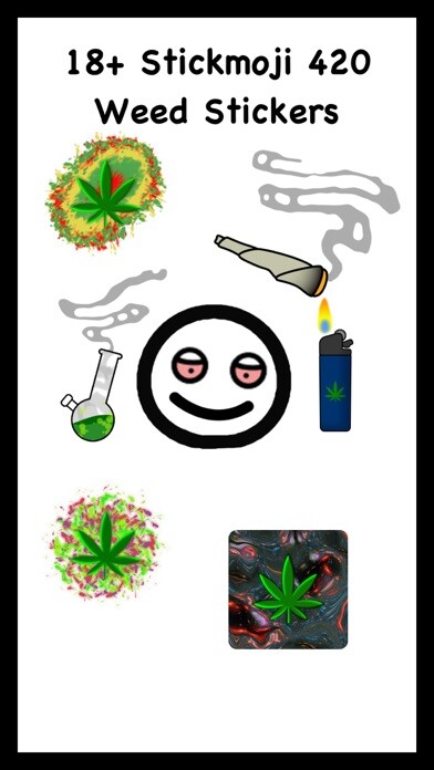 Emulate iPhone app Stickmoji 420 Weed Stickers using MyAndroid