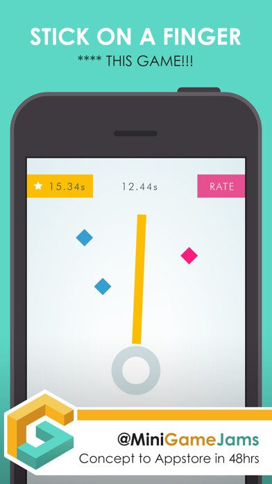 Emulate iPhone app Stick on Finger - The impossible game of balance ! Really fun free kids games for cool girls and boys ! using MyAndroid