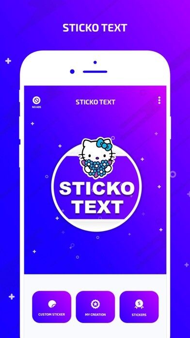 Emulate iPhone app Sticko Text using MyAndroid