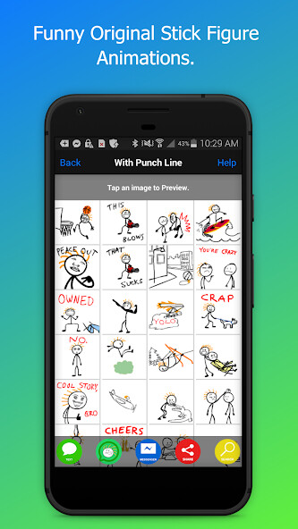 Run android online APK Stick Texting for WhatsApp from MyAndroid or emulate Stick Texting for WhatsApp using MyAndroid