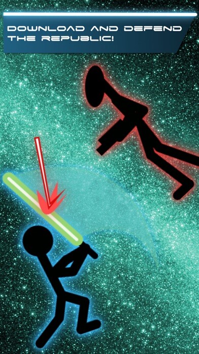 Emulate iPhone app Stick Wars Space Edition using MyAndroid