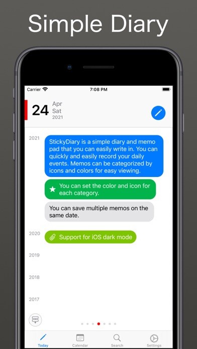 Emulate iPhone app StickyDiary - Calendar & Notes using MyAndroid