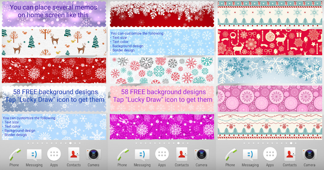 Run android online APK Sticky Memo Notepad Christmas from MyAndroid or emulate Sticky Memo Notepad Christmas using MyAndroid