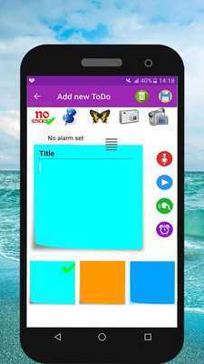 Emulate Android APK Sticky notes, widget, alarm