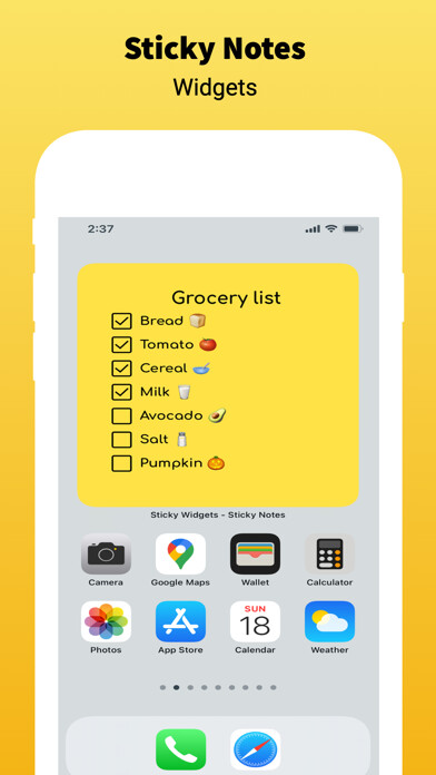 Emulate iPhone app Sticky Widgets - Sticky Notes using MyAndroid Emulate iPhone app Sticky Widgets - Sticky Notes using MyAndroid
