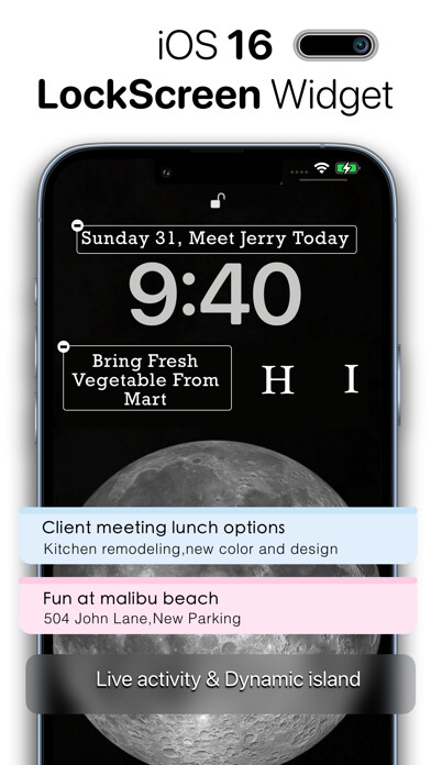 Emulate iPhone app Sticky Widget - Sticky Notes using MyAndroid