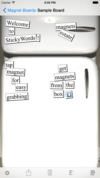 Emulate iPhone app StickyWords using MyAndroid Emulate iPhone app StickyWords using MyAndroid