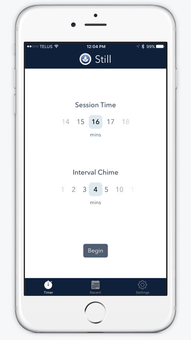 Emulate iPhone app Still - Meditation Timer & Tracker using MyAndroid Emulate iPhone app Still - Meditation Timer & Tracker using MyAndroid