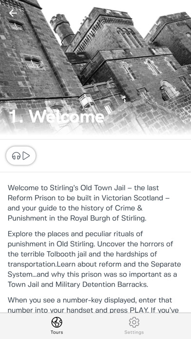 Emulate iPhone app Stirling Old Town Jail using MyAndroid