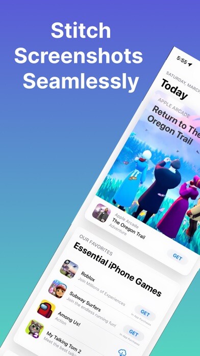 Emulate iPhone app Stitch - Combine Screenshots using MyAndroid Emulate iPhone app Stitch - Combine Screenshots using MyAndroid