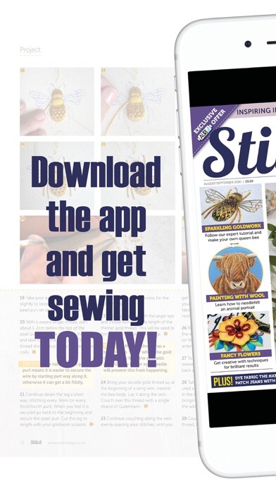 Emulate iPhone app Stitch Magazine. using MyAndroid