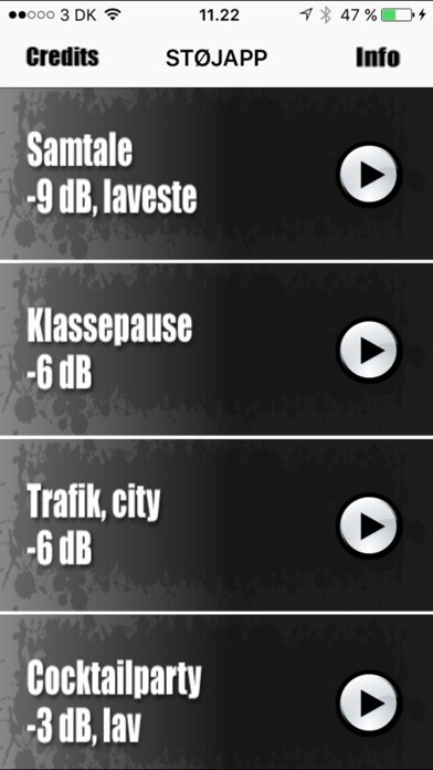Emulate iPhone app Støjapp - høretræning for mennesker med APD (auditory processing disorder) using MyAndroid