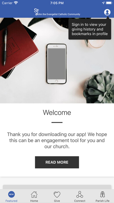 Emulate iPhone app St. John Fenton using MyAndroid