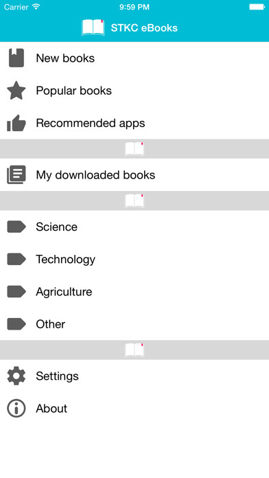 Emulate iPhone app STKC eBooks (Science & Technology Knowledge Center) using MyAndroid