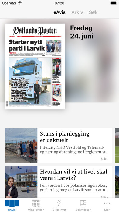 Emulate iPhone app Østlands-Posten eAvis using MyAndroid Emulate iPhone app Østlands-Posten eAvis using MyAndroid