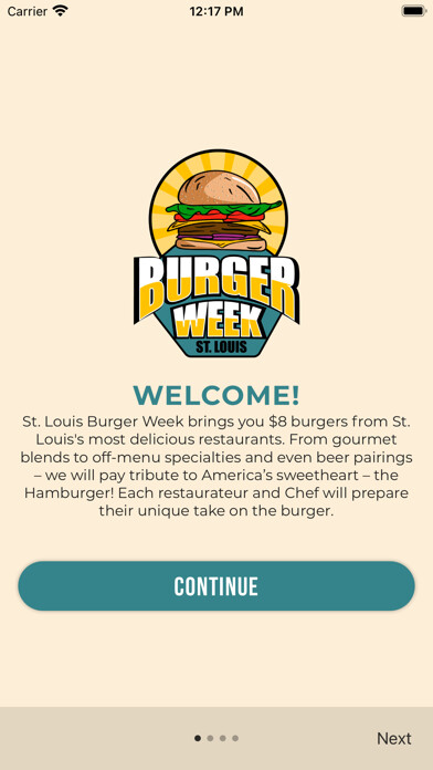 Emulate iPhone app St. Louis Burger Week using MyAndroid
