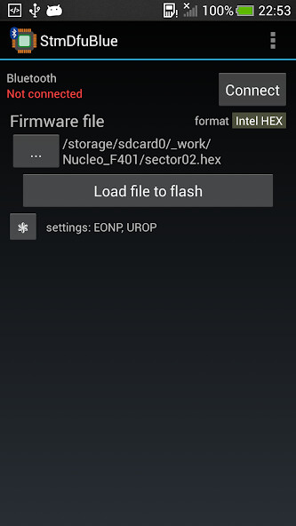 Run android online APK StmDfuBlue from MyAndroid or emulate StmDfuBlue using MyAndroid