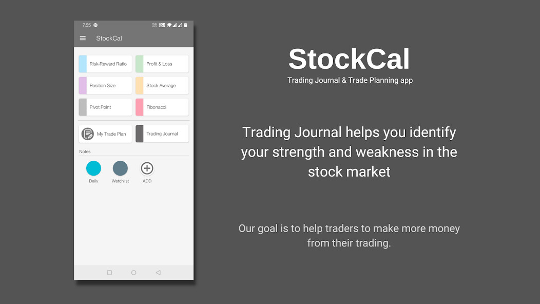 Run android online APK StockCal - Trading Journal from MyAndroid or emulate StockCal - Trading Journal using MyAndroid