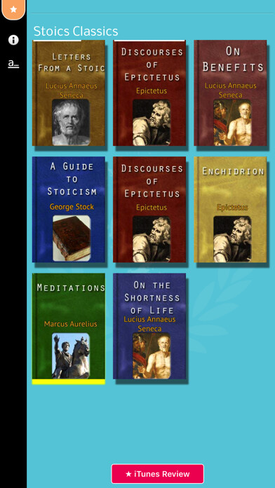 Emulate iPhone app Stoic Library using MyAndroid
