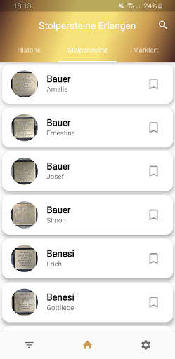 Run android online APK Stolpersteine Erlangen from MyAndroid or emulate Stolpersteine Erlangen using MyAndroid