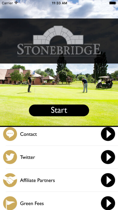 Emulate iPhone app Stonebridge Golf Club using MyAndroid