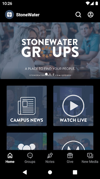 Emulate iPhone app StoneWater Church using MyAndroid Emulate iPhone app StoneWater Church using MyAndroid