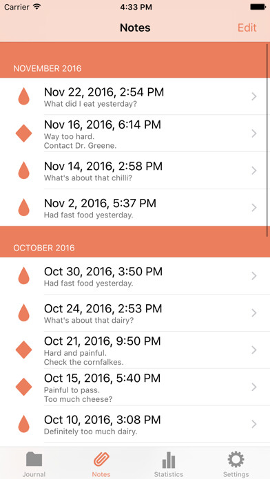 Emulate iPhone app Stool Log using MyAndroid Emulate iPhone app Stool Log using MyAndroid