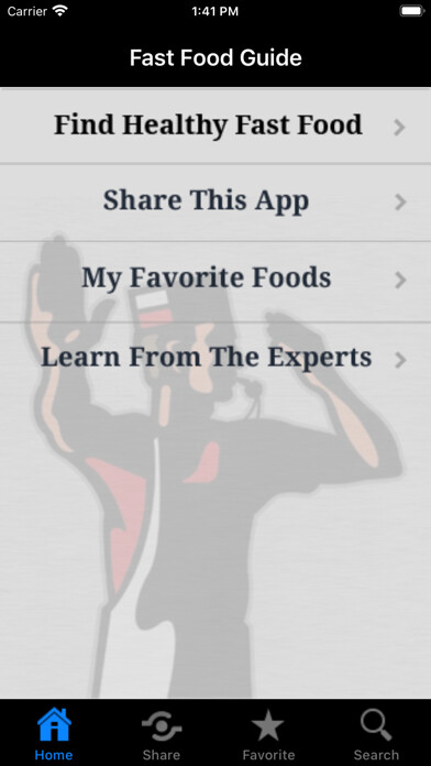 Emulate iPhone app Stop & Go Fast Food Guide using MyAndroid