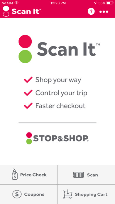 Emulate iPhone app Stop & Shop SCAN IT! Mobile using MyAndroid