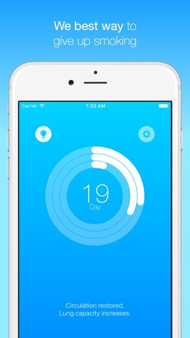 Emulate iPhone app Stop smoking - is an easy way to give up smoking using MyAndroid