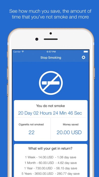 Emulate iPhone app Stop Smoking - Quit, Stop & Forget Smoking using MyAndroid