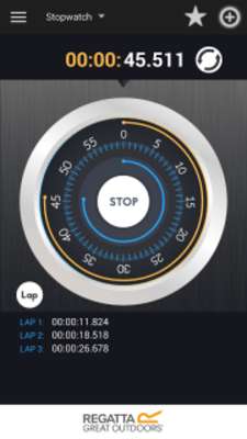 Emulate Android APK Stopwatch  Timer Regatta