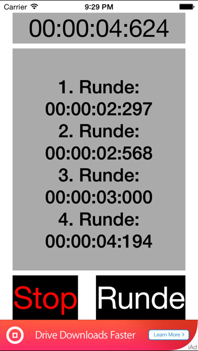 Emulate iPhone app Stopwatch (Timewatch) using MyAndroid Emulate iPhone app Stopwatch (Timewatch) using MyAndroid