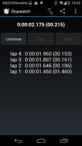Emulate Android APK stopwatch with lap times Emulate Android APK stopwatch with lap times