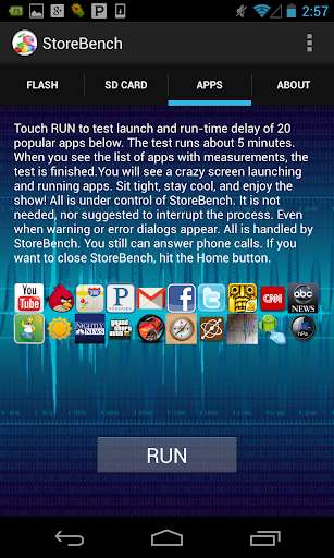 Run android online APK StoreBench Storage Benchmark from MyAndroid or emulate StoreBench Storage Benchmark using MyAndroid