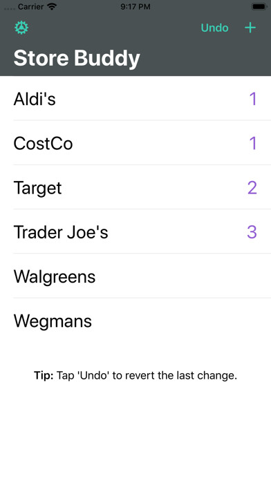 Emulate iPhone app Store Buddy - Shopping List using MyAndroid